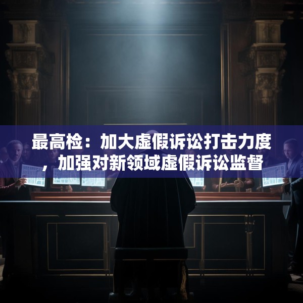 最高检：加大虚假诉讼打击力度，加强对新领域虚假诉讼监督