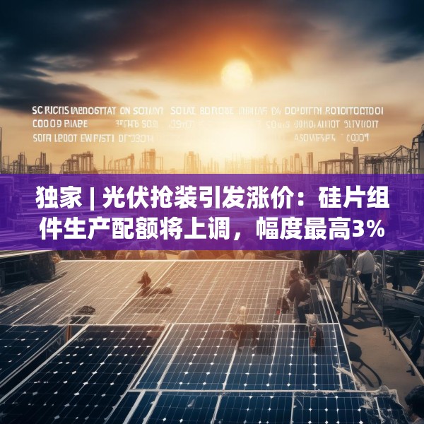 独家 | 光伏抢装引发涨价：硅片组件生产配额将上调，幅度最高3%