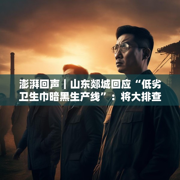 澎湃回声｜山东郯城回应“低劣卫生巾暗黑生产线”：将大排查