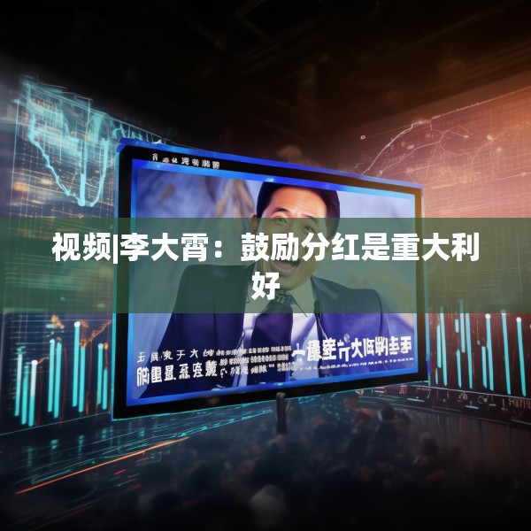 视频|李大霄：鼓励分红是重大利好