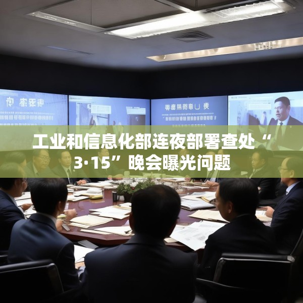 工业和信息化部连夜部署查处“3·15”晚会曝光问题