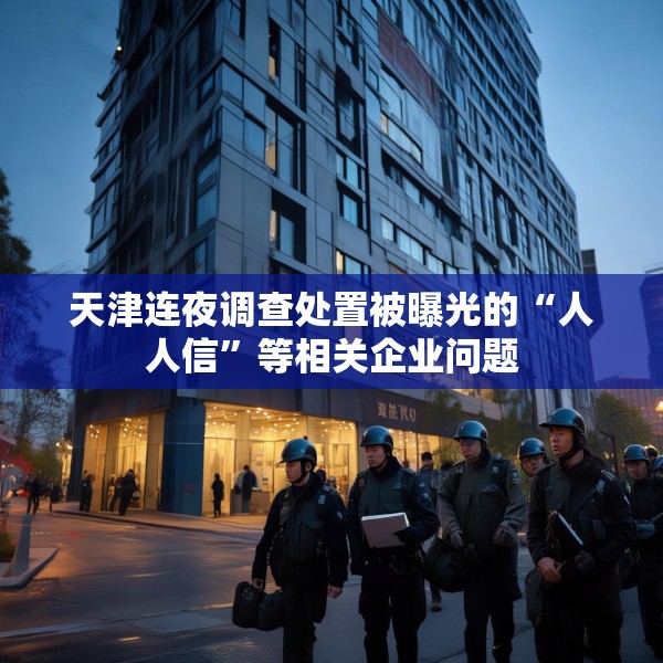 天津连夜调查处置被曝光的“人人信”等相关企业问题
