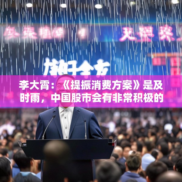李大霄：《提振消费方案》是及时雨，中国股市会有非常积极的正面反应
