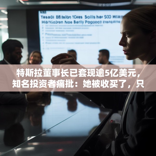 特斯拉董事长已套现逾5亿美元，知名投资者痛批：她被收买了，只代表马斯克