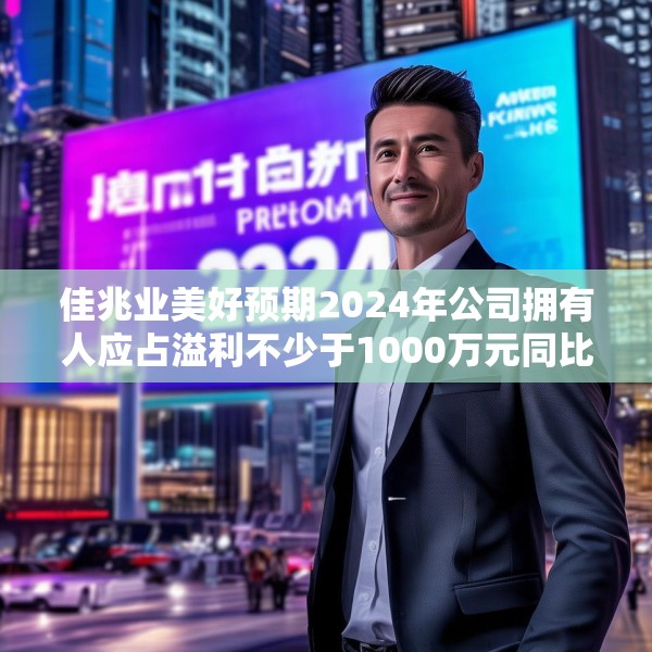 佳兆业美好预期2024年公司拥有人应占溢利不少于1000万元同比扭亏为盈