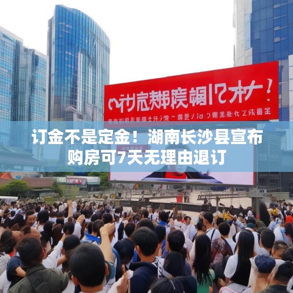订金不是定金！湖南长沙县宣布购房可7天无理由退订