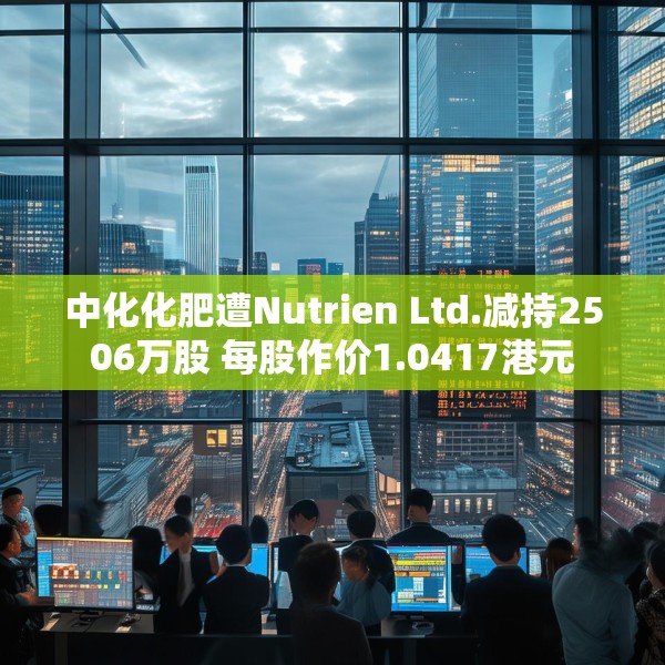 中化化肥遭Nutrien Ltd.减持2506万股 每股作价1.0417港元