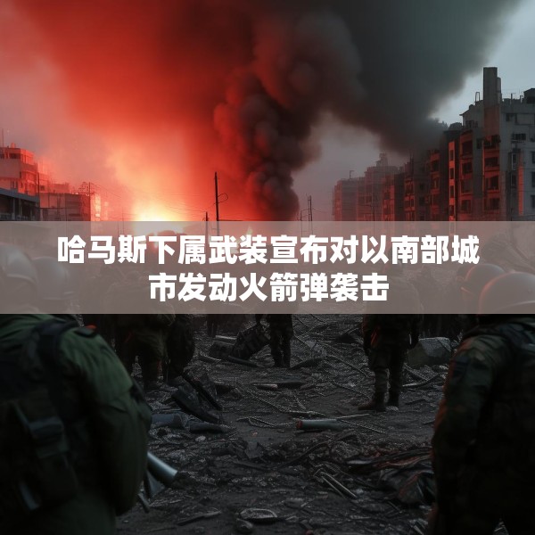 哈马斯下属武装宣布对以南部城市发动火箭弹袭击