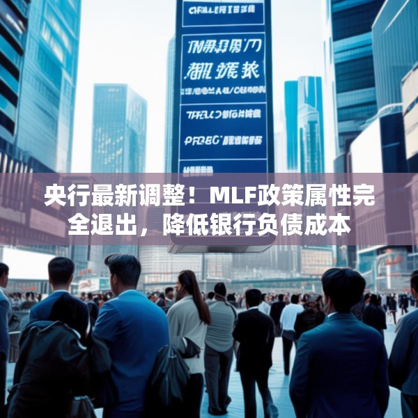 央行最新调整！MLF政策属性完全退出，降低银行负债成本