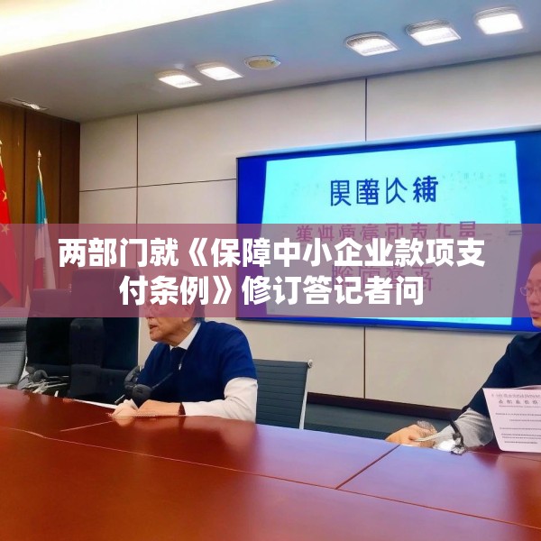 两部门就《保障中小企业款项支付条例》修订答记者问