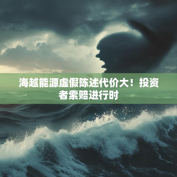 海越能源虚假陈述代价大！投资者索赔进行时