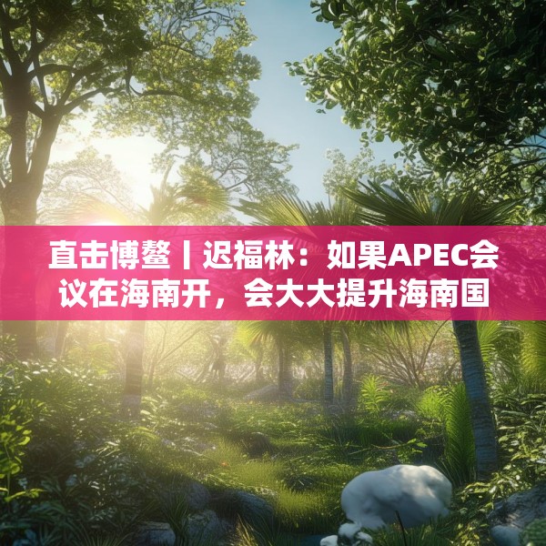直击博鳌丨迟福林：如果APEC会议在海南开，会大大提升海南国际化水平