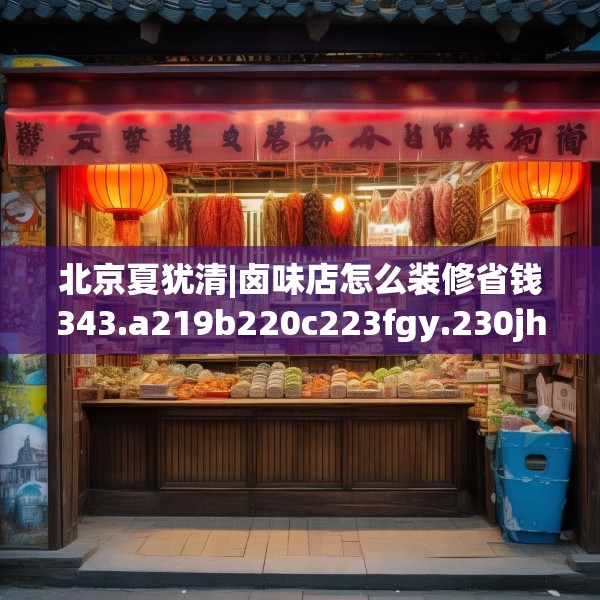 北京夏犹清|卤味店怎么装修省钱343.a219b220c223fgy.230jhhj