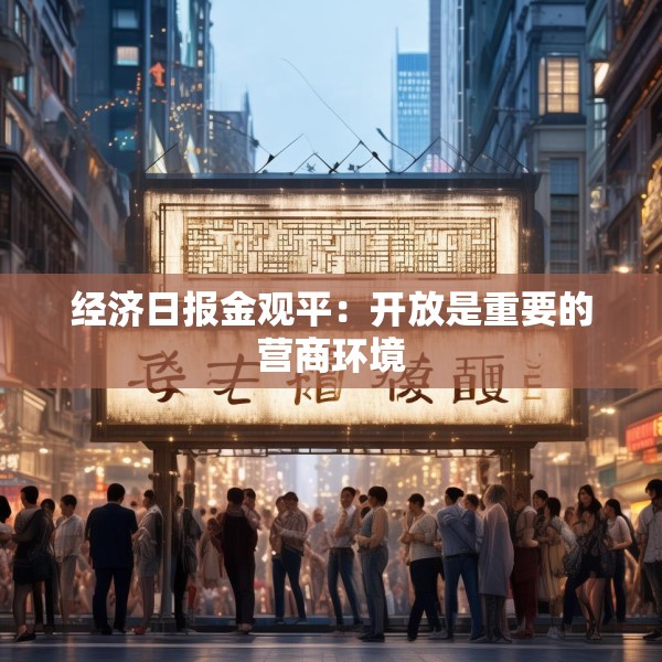 经济日报金观平：开放是重要的营商环境