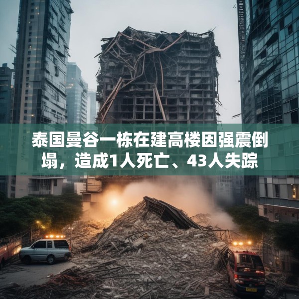 泰国曼谷一栋在建高楼因强震倒塌，造成1人死亡、43人失踪