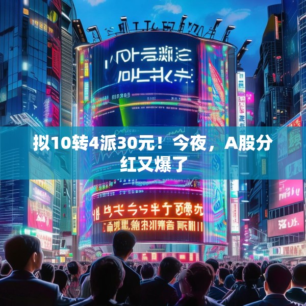 拟10转4派30元！今夜，A股分红又爆了