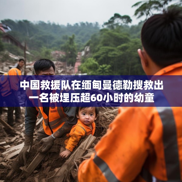 中国救援队在缅甸曼德勒搜救出一名被埋压超60小时的幼童