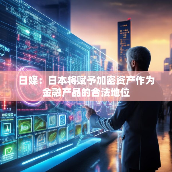 日媒：日本将赋予加密资产作为金融产品的合法地位