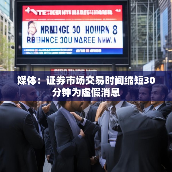 媒体：证券市场交易时间缩短30分钟为虚假消息
