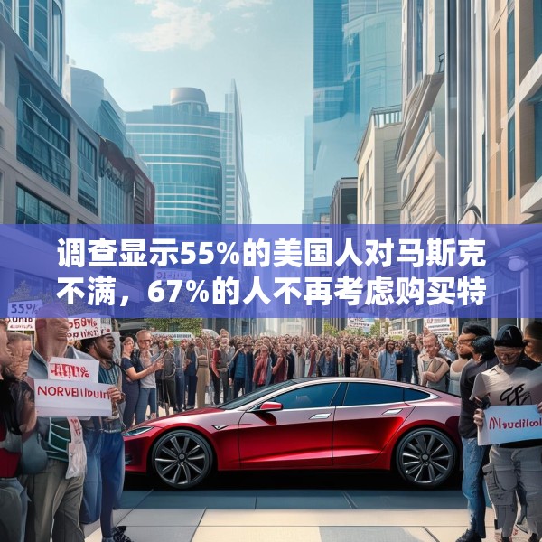 调查显示55%的美国人对马斯克不满，67%的人不再考虑购买特斯拉汽车