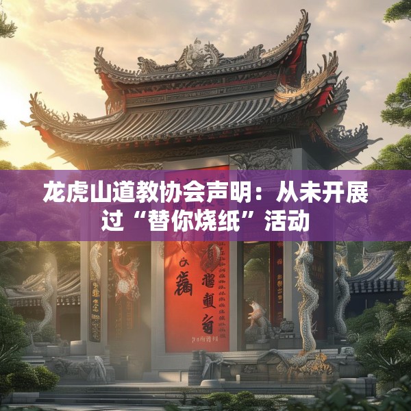 龙虎山道教协会声明：从未开展过“替你烧纸”活动