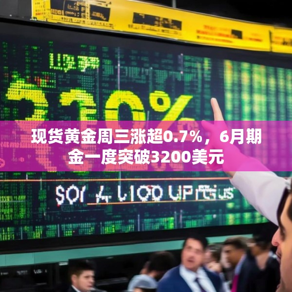 现货黄金周三涨超0.7%，6月期金一度突破3200美元