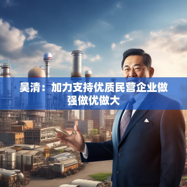 吴清：加力支持优质民营企业做强做优做大