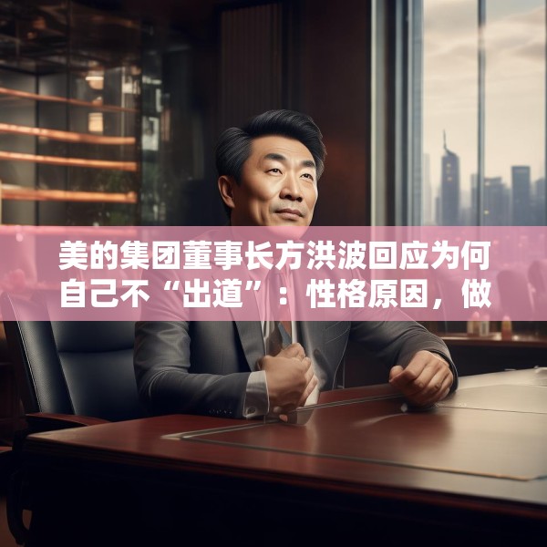 美的集团董事长方洪波回应为何自己不“出道”：性格原因，做企业家IP是耗时间的事
