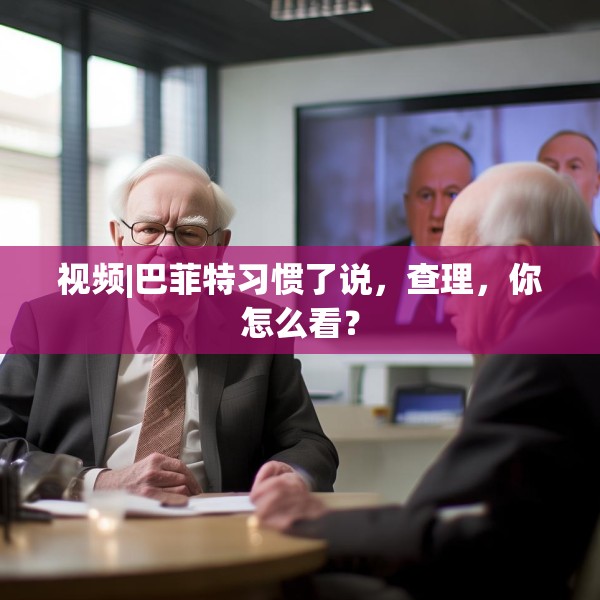 视频|巴菲特习惯了说，查理，你怎么看？