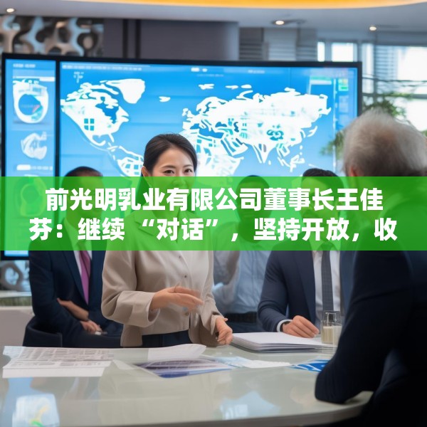 前光明乳业有限公司董事长王佳芬：继续 “对话”，坚持开放，收获共赢