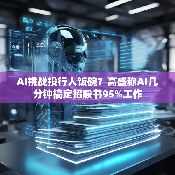 AI挑战投行人饭碗？高盛称AI几分钟搞定招股书95%工作