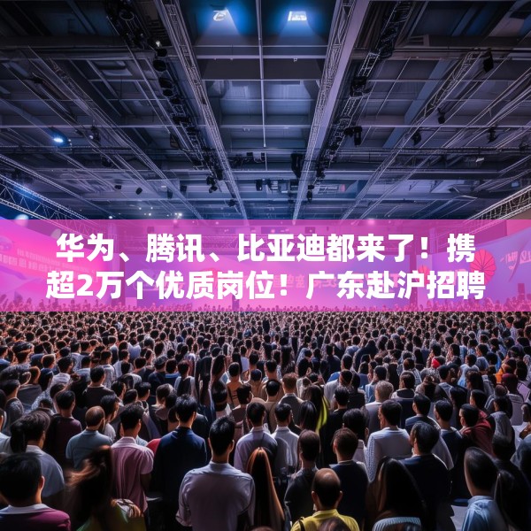 华为、腾讯、比亚迪都来了！携超2万个优质岗位！广东赴沪招聘诚意十足