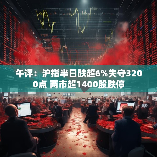午评：沪指半日跌超6%失守3200点 两市超1400股跌停