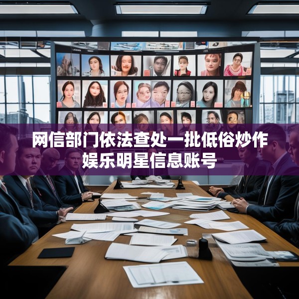 网信部门依法查处一批低俗炒作娱乐明星信息账号