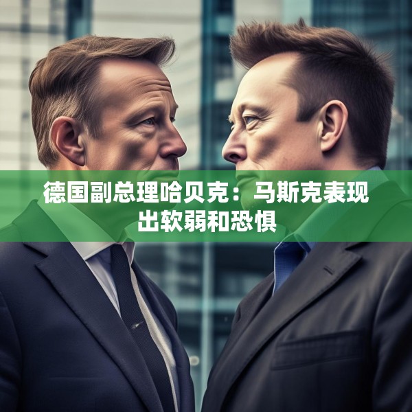 德国副总理哈贝克：马斯克表现出软弱和恐惧