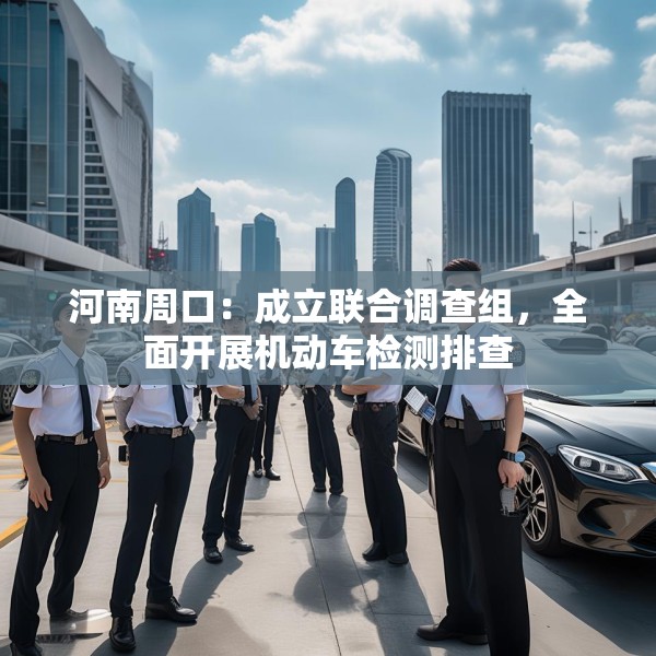 河南周口：成立联合调查组，全面开展机动车检测排查