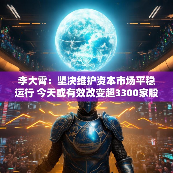 李大霄：坚决维护资本市场平稳运行 今天或有效改变超3300家股票跌停的情况