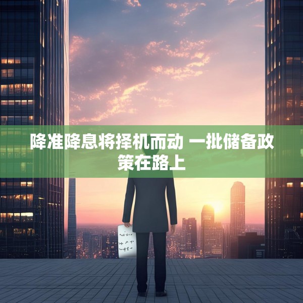 降准降息将择机而动 一批储备政策在路上