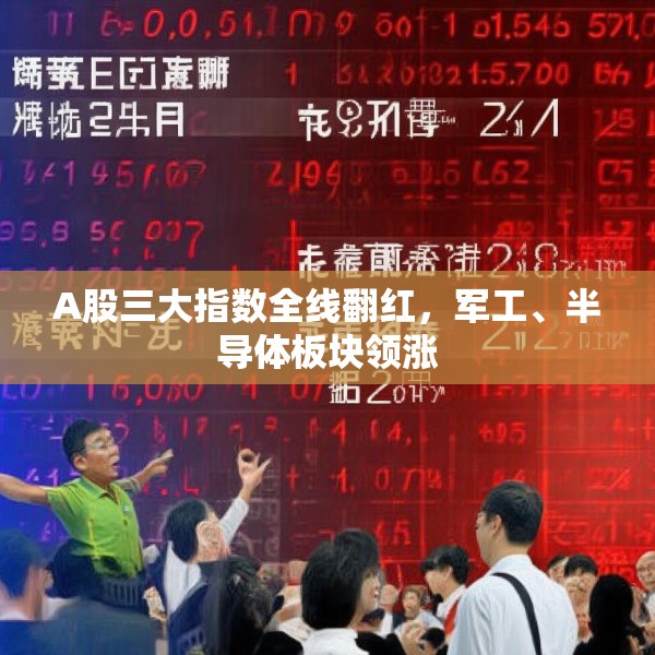 A股三大指数全线翻红，军工、半导体板块领涨