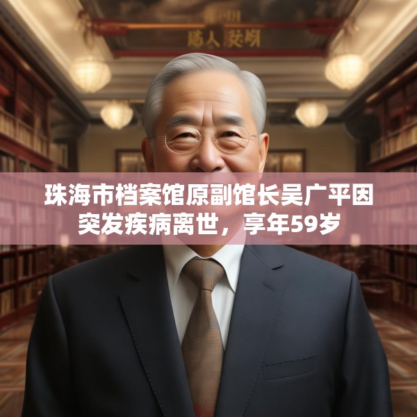 珠海市档案馆原副馆长吴广平因突发疾病离世，享年59岁