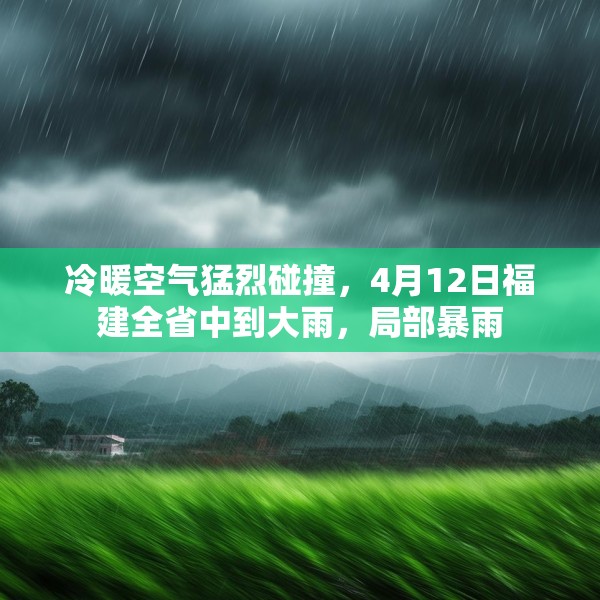 冷暖空气猛烈碰撞，4月12日福建全省中到大雨，局部暴雨