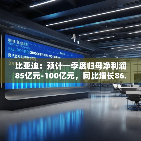 比亚迪：预计一季度归母净利润85亿元-100亿元，同比增长86.04%-118.88%