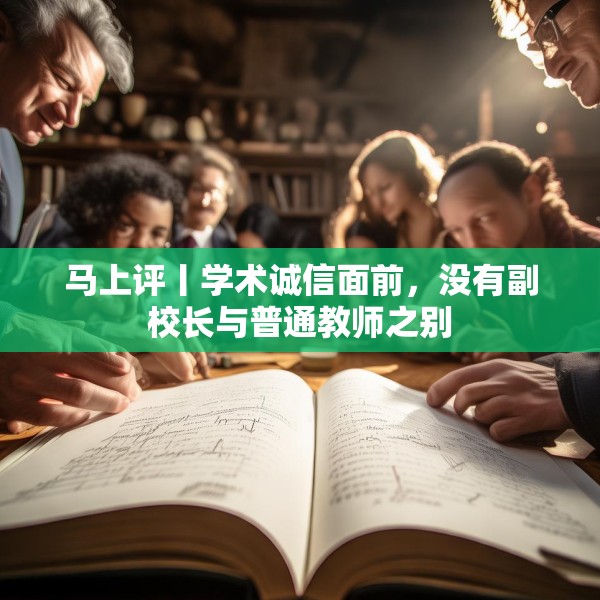 马上评丨学术诚信面前，没有副校长与普通教师之别