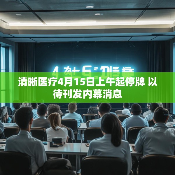 清晰医疗4月15日上午起停牌 以待刊发内幕消息