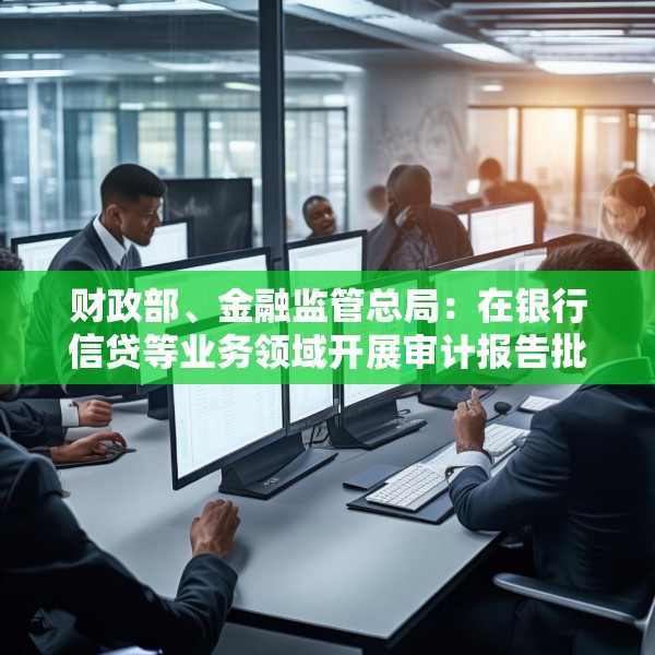 财政部、金融监管总局：在银行信贷等业务领域开展审计报告批量查验试点
