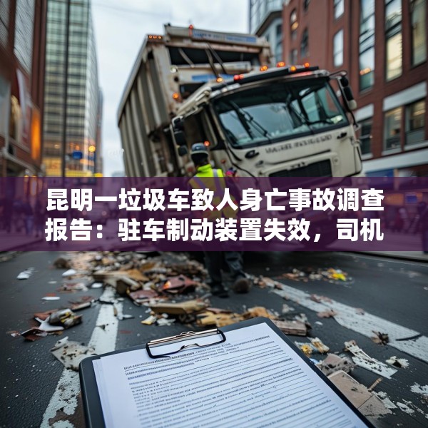 昆明一垃圾车致人身亡事故调查报告：驻车制动装置失效，司机欲阻停被撞