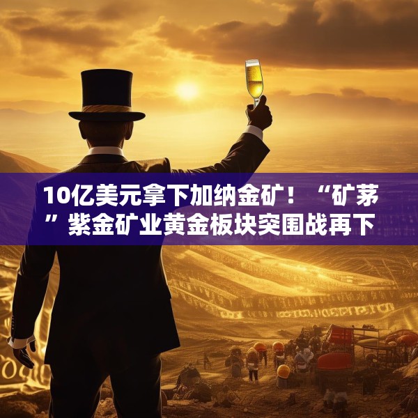 10亿美元拿下加纳金矿！“矿茅”紫金矿业黄金板块突围战再下一城