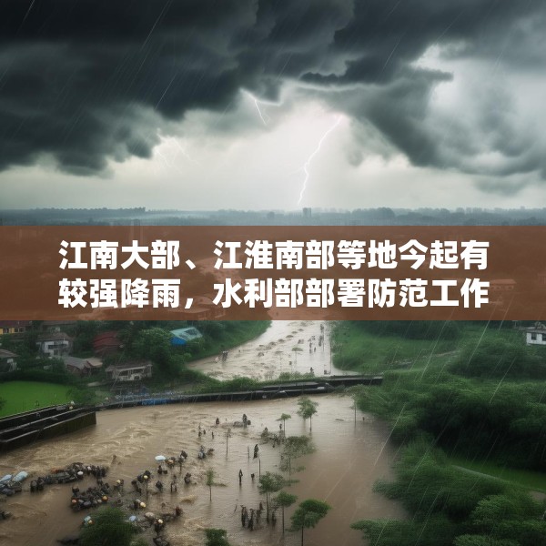 江南大部、江淮南部等地今起有较强降雨，水利部部署防范工作