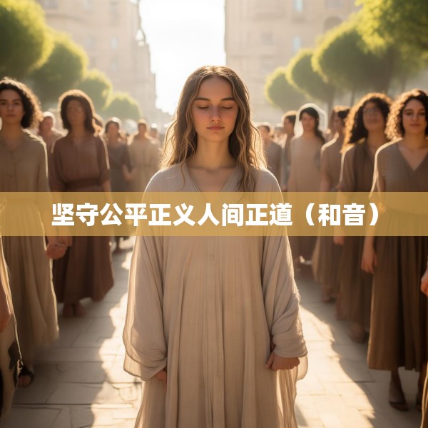 坚守公平正义人间正道（和音）