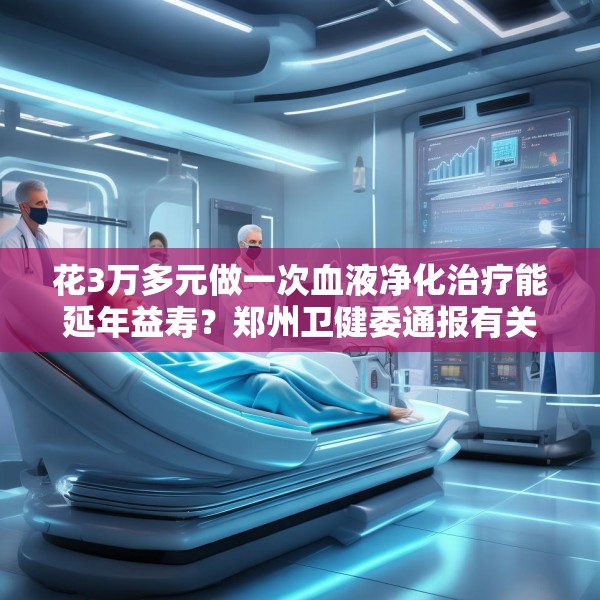 花3万多元做一次血液净化治疗能延年益寿？郑州卫健委通报有关查处情况